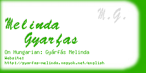melinda gyarfas business card