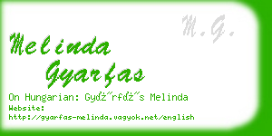 melinda gyarfas business card